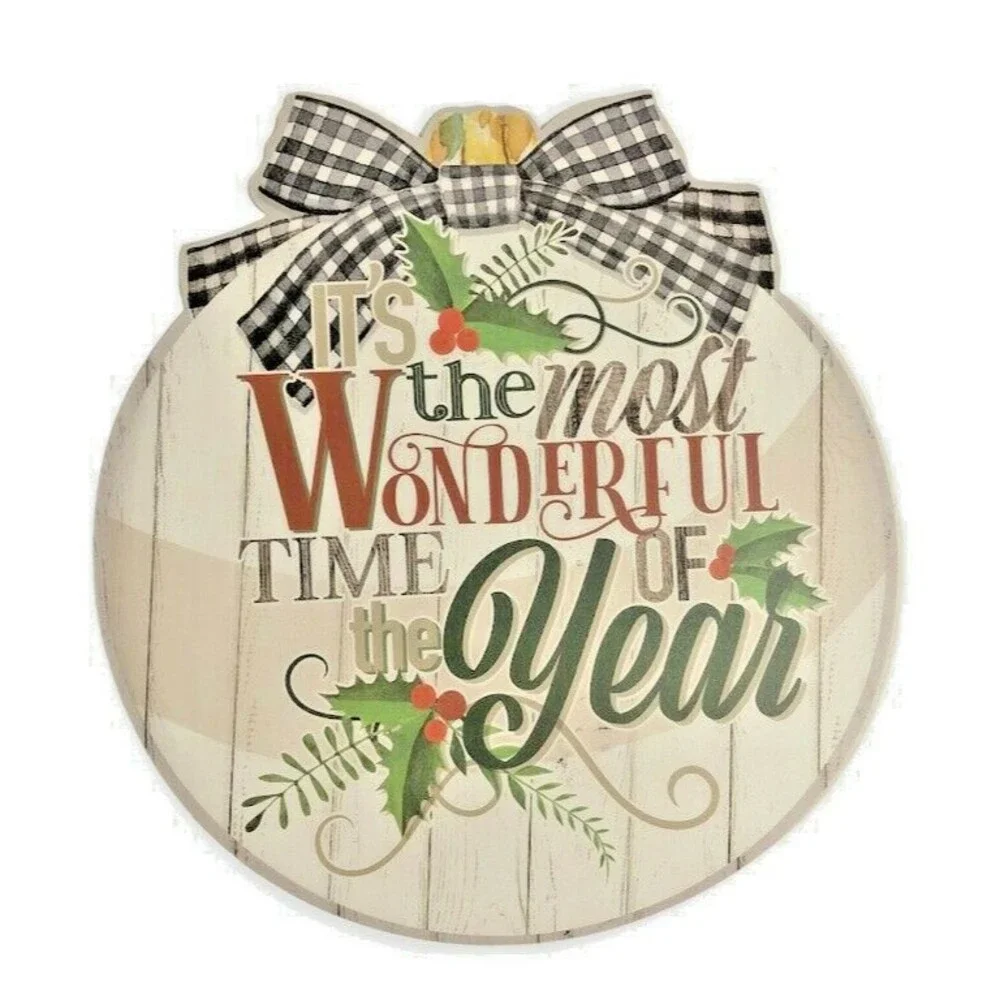 Christmas Placemats Vinyl Foam Back Most Wonderful Time of Year 13